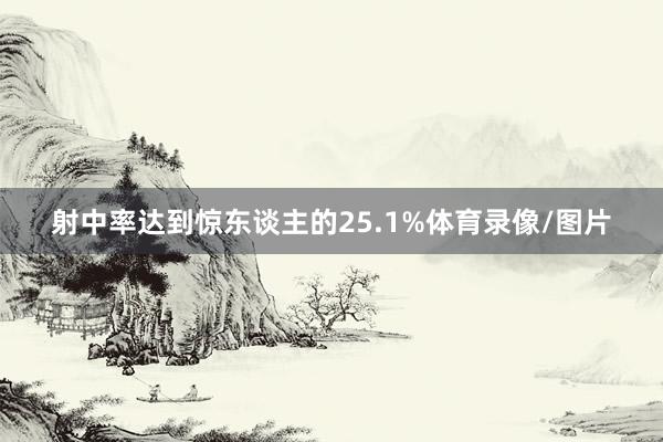 射中率达到惊东谈主的25.1%体育录像/图片