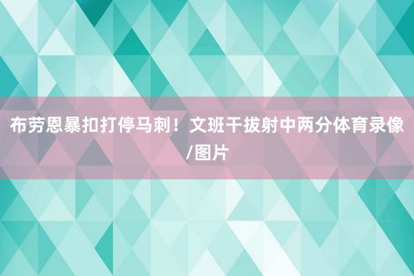 布劳恩暴扣打停马刺！文班干拔射中两分体育录像/图片
