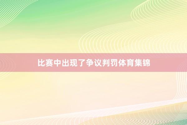 比赛中出现了争议判罚体育集锦