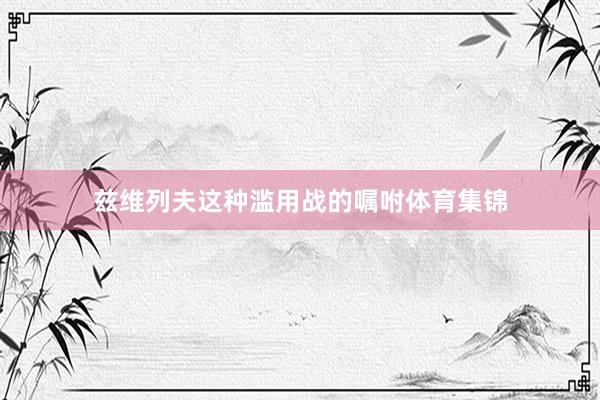 兹维列夫这种滥用战的嘱咐体育集锦