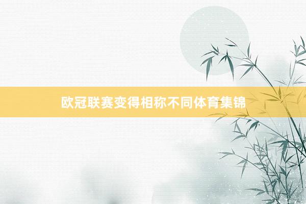 欧冠联赛变得相称不同体育集锦