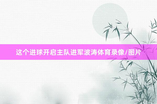 这个进球开启主队进军波涛体育录像/图片