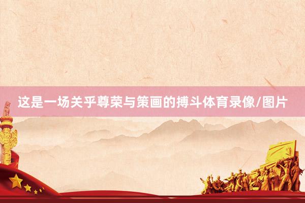 这是一场关乎尊荣与策画的搏斗体育录像/图片
