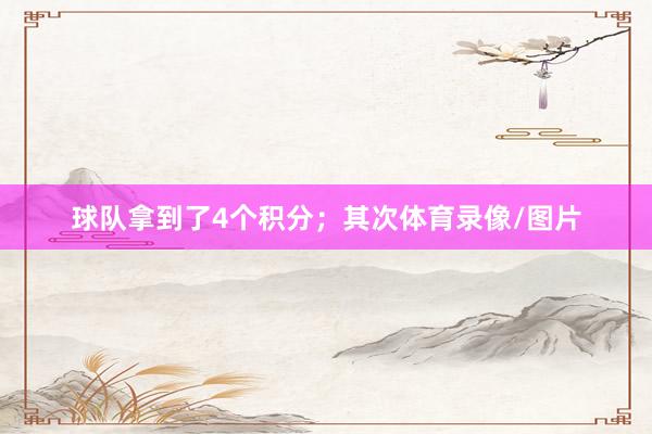 球队拿到了4个积分；其次体育录像/图片