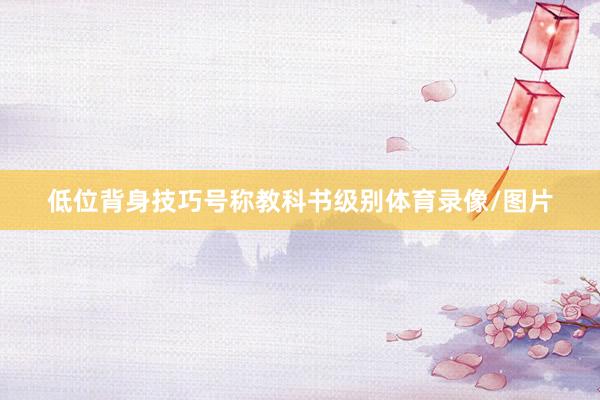 低位背身技巧号称教科书级别体育录像/图片