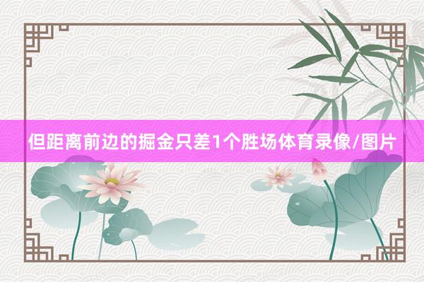 但距离前边的掘金只差1个胜场体育录像/图片