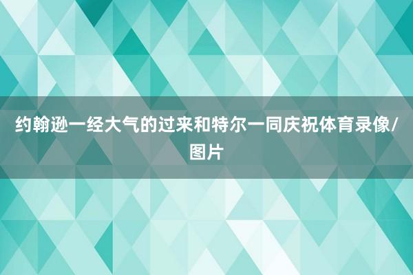 约翰逊一经大气的过来和特尔一同庆祝体育录像/图片