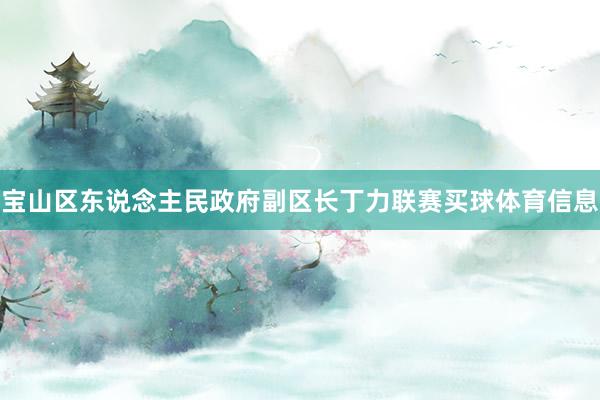 宝山区东说念主民政府副区长丁力联赛买球体育信息