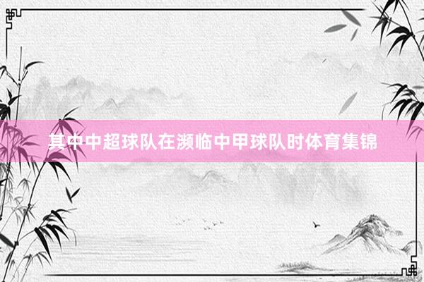 其中中超球队在濒临中甲球队时体育集锦