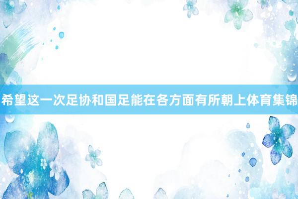 希望这一次足协和国足能在各方面有所朝上体育集锦