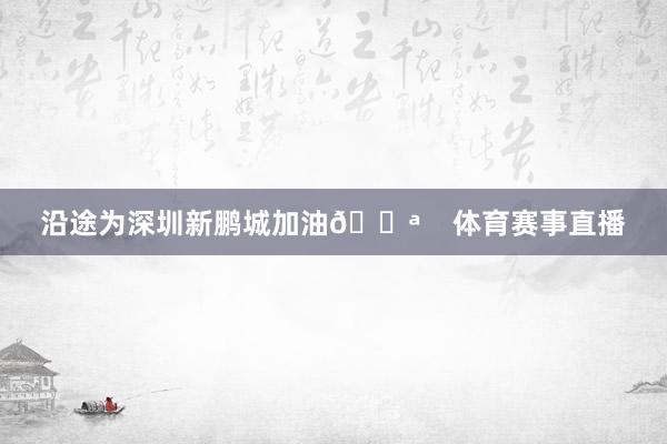 沿途为深圳新鹏城加油💪    体育赛事直播