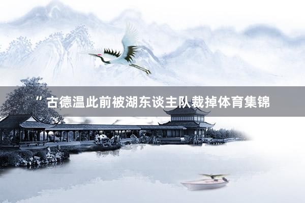 ”古德温此前被湖东谈主队裁掉体育集锦
