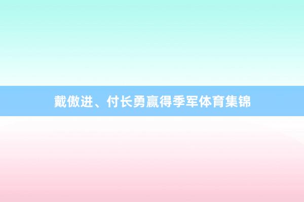 戴傲进、付长勇赢得季军体育集锦