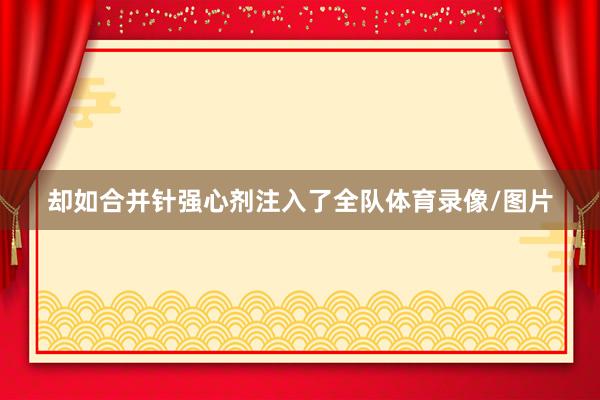 却如合并针强心剂注入了全队体育录像/图片